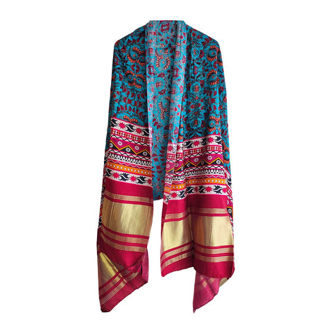 India Scarves Semi Gaji Silk Bandhani Dupatta
