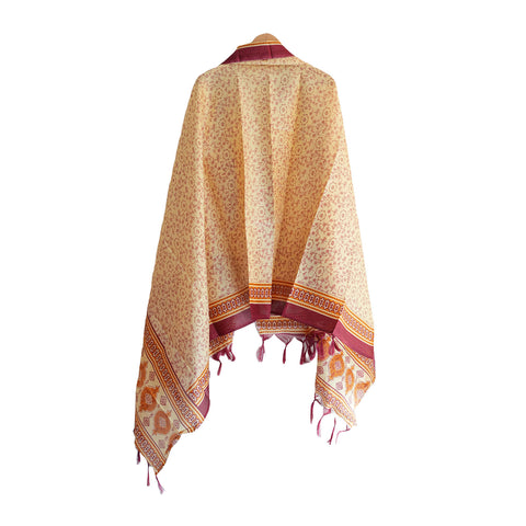 Khadi Cotton Floral Printed Design Dupatta