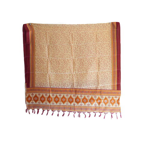 Khadi Cotton Floral Printed Design Dupatta