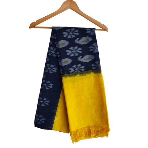 Eternal Beauty Handwoven Pochampally Ikat Silk Dupatta with Zari Elegance