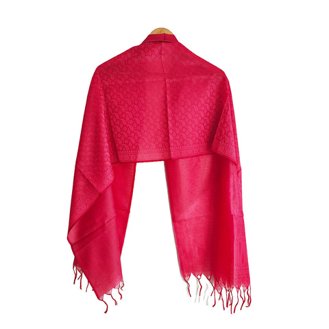 Contemporary Banarasi Silk Stole - Modern Design Size 55X180 Cm