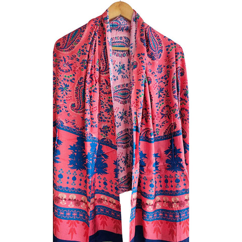 India Scarves Semi Gaji Silk Bandhani Dupatta