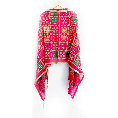 Kutch Embroidery Desigen Ludo Style Function Dupatta Size W 110 Cm X L 220 Cm.