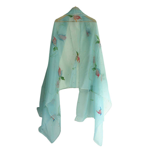 Women's Embroidered Organza Dupatta Size W 95 Cm X L 210 Cm…