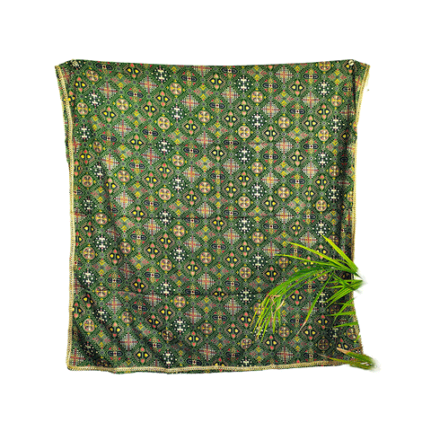 Bagru Block Print Sarong, Sarong Beach Wrap, Cotton Sarong,Pareo, Summer   Pareo ,Size 45X80 Inc (green colour)