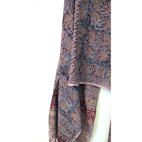 Indian Scarves Women's Kalamkari cotton stole Size 73x194 cm