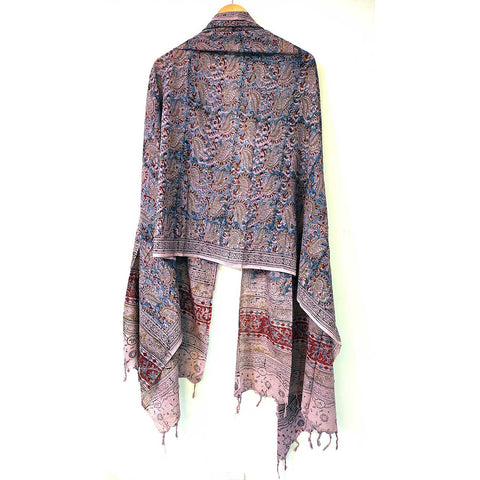 Indian Scarves Women's Kalamkari cotton stole Size 73x194 cm