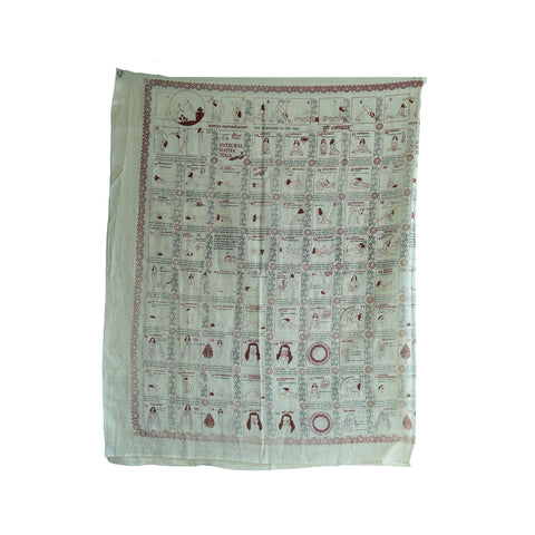 Yoga  Exercise Diagram Cotton Sarong  Large Beach Wrap