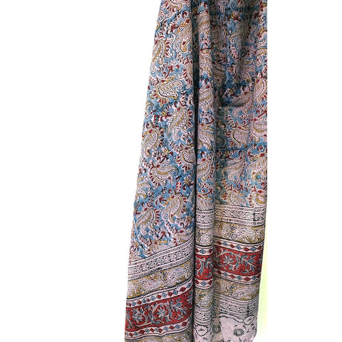 Indian Scarves Women's Kalamkari cotton stole Size 73x194 cm