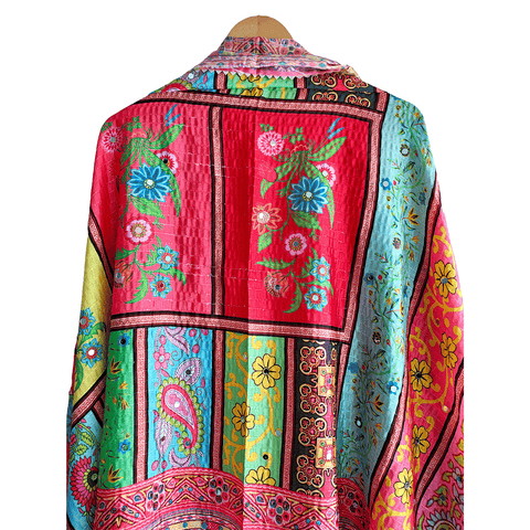 Pakistani Digital Printed Chinnon Multicoloured Dupatta With Heavy Mirror Work