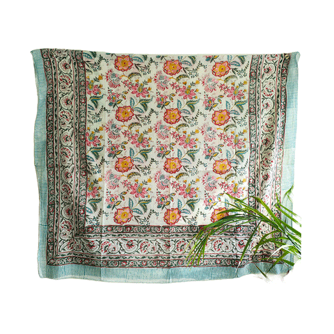 Bagru Block Print Sarong, Sarong Beach Wrap, Cotton Sarong,Pareo, Summer Pareo ,Size 45X80 Inc(Mint green)