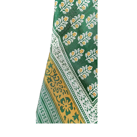Khadi Cotton Poly Silk Sunflower Plant Print Dupatta