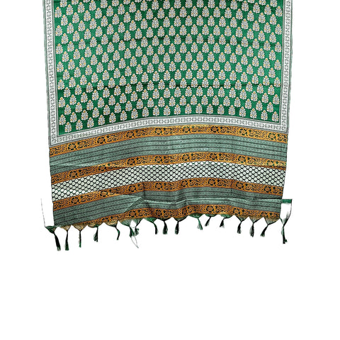 Khadi Cotton Poly Silk Sunflower Plant Print Dupatta