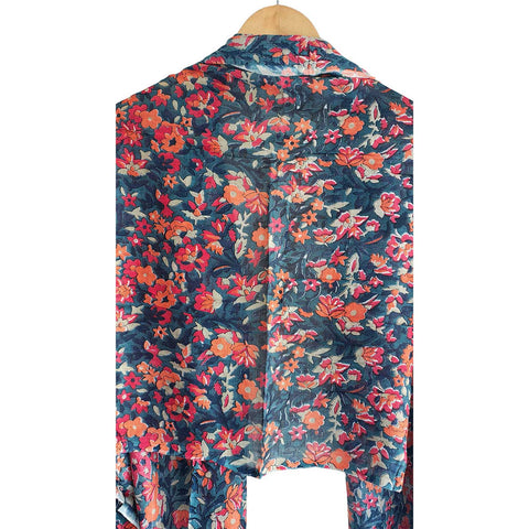 Women's Reversible Silk Viscose Summer Stole, with Fringe Tassels, 185 x 75 cm