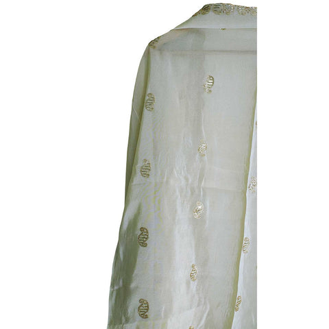 India Scarves Silk Dupatta with Intricate Embroidery