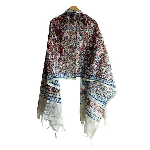 Chanderi Hand Block Printed Duptta