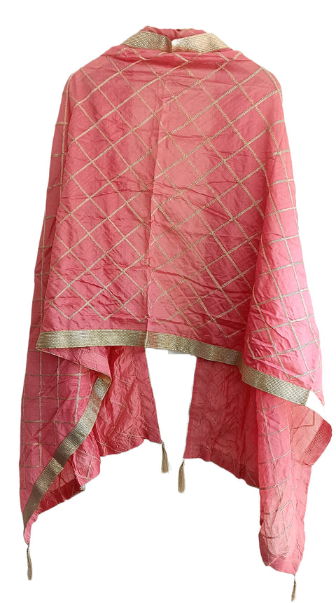 Golden Embroidery Desigen Dupatta Size W 95 Cm X L 210 Cm..