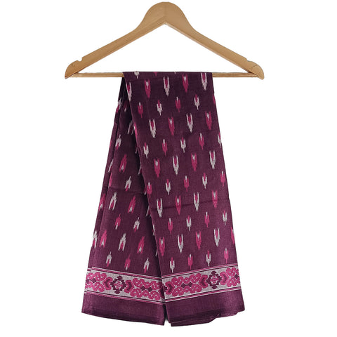 Khadi Cotton Poly Silk Digital Ikat Print Dupatta