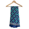 Cotton Silk Silvermerc Designs Checked Dupatta with Tassels Multi Color Size W 115 Cm X L 230 Cm (Royal Blue)