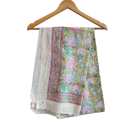 Bagru Block Print Sarong, Sarong Beach Wrap, Cotton Sarong,Pareo, Summer Pareo ,Size 45X80 Inc