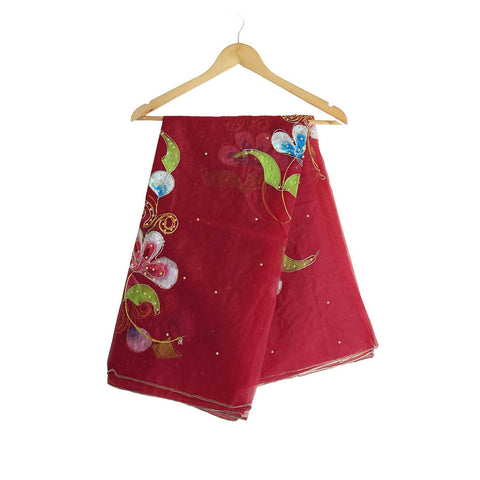 Women's Embroidered Organza Dupatta Size W 95 Cm X L 210 Cm…