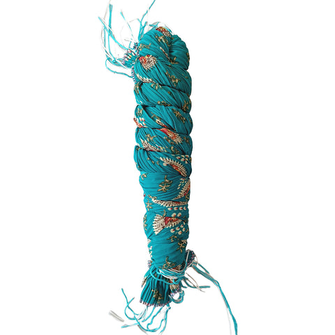 Chiffon Crushed Fancy Dupatta COMBO set of five Multi Color(Red,Dark green,Yellow,Grey And Green)