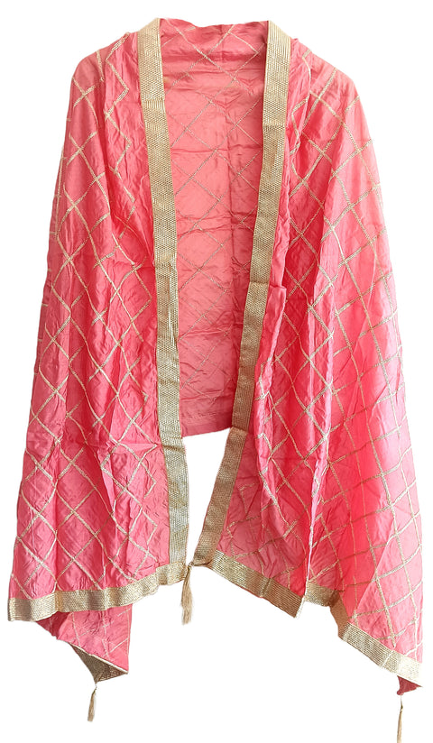 Golden Embroidery Desigen Dupatta Size W 95 Cm X L 210 Cm..
