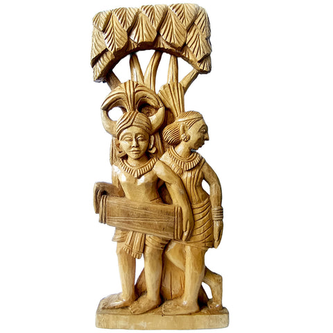 Handcrafted Madia Madin Drummer Tree Statue