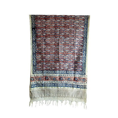 Chanderi Hand Block Printed Duptta