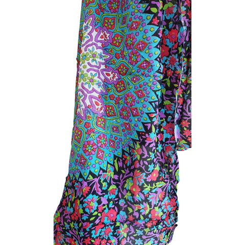 India Scarves Women's Viscose Floral Multicolor Print colour  Stole, 75 Cm x 185 Cm