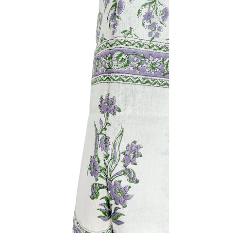 Bagru Hand Block Printed Pure Cotton White colour floral Stole