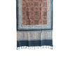 Bastar Tribal Art Kosa Silk Handloom Dupatta: Block Printed Fish Motifs, Deers, Trabal Culture