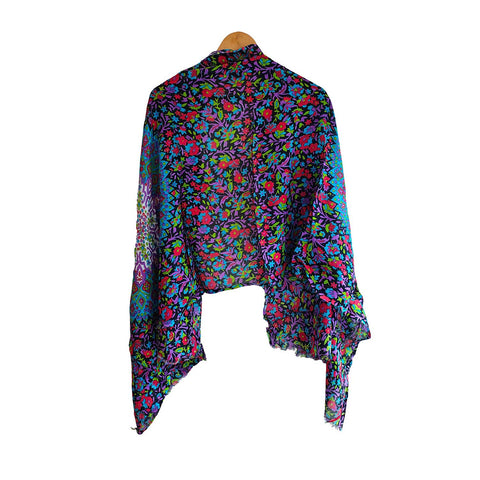 India Scarves Women's Viscose Floral Multicolor Print colour  Stole, 75 Cm x 185 Cm