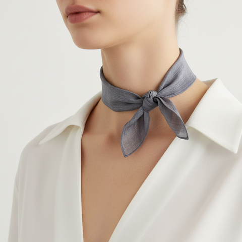 Handcrafted Plane Print Silk Bandana 50x50cm | Square Scarf — ISVSCS1U