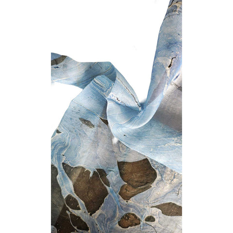 Handcrafted Marble Print Silk Bandana 50x50cm | Abstract Square Scarf — ISVSCS2D