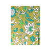 Kalamkari Hand Block Printed Pure Silk Green Floral Stole 115X225 Cm