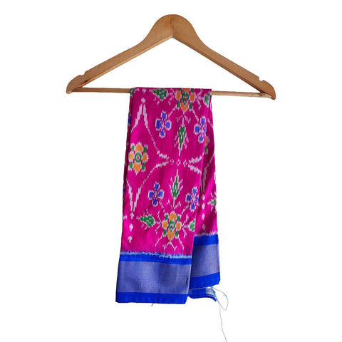 Eternal Beauty Handwoven Pochampally Ikat Silk Dupatta with Zari Elegance