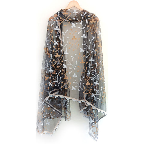 Women's Embroidered Organza Dupatta Size W 95 Cm X L 210 Cm…