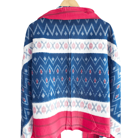 Eternal Beauty Handwoven Pochampally Ikat Silk Dupatta with Zari Elegance