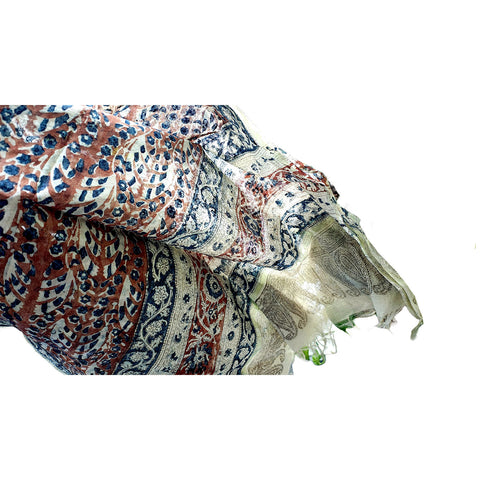 Chanderi Hand Block Printed Duptta