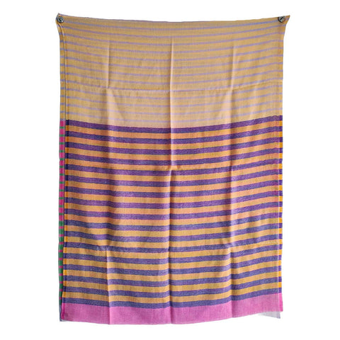 Earthy Elegance Embroidered Wool Stole | Blue | Warm Winter Wrap (ISYVMW011)