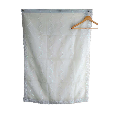 India Scarve's Net Cut Goldan Embroidered Floral Design  Dupatta