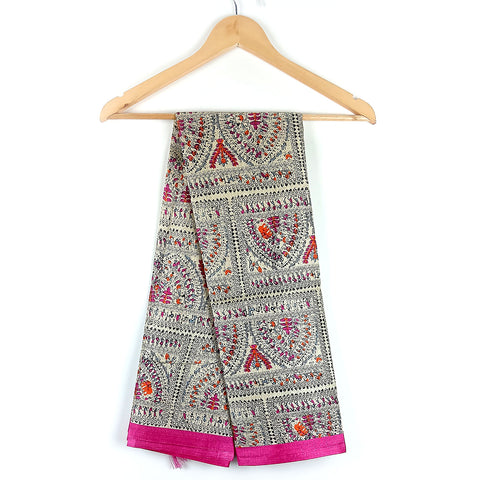 Khadi Cotton Poly Silk Tribal Print Dupatta