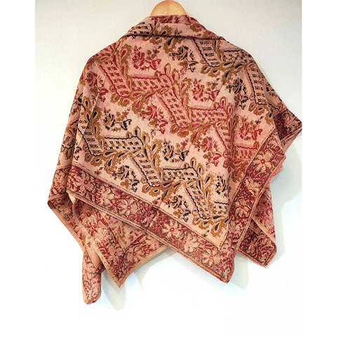 Indian Scarves Women's Kalamkari cotton stole Size  100X100 cm