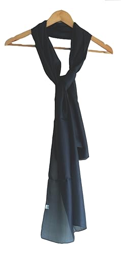 Silk Stole, Plain Multi Color, 51 cm Width x 65 cm Length, Lightweight