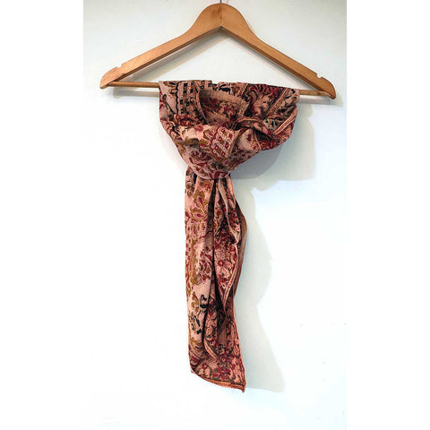 Indian Scarves Women's Kalamkari cotton stole Size  100X100 cm