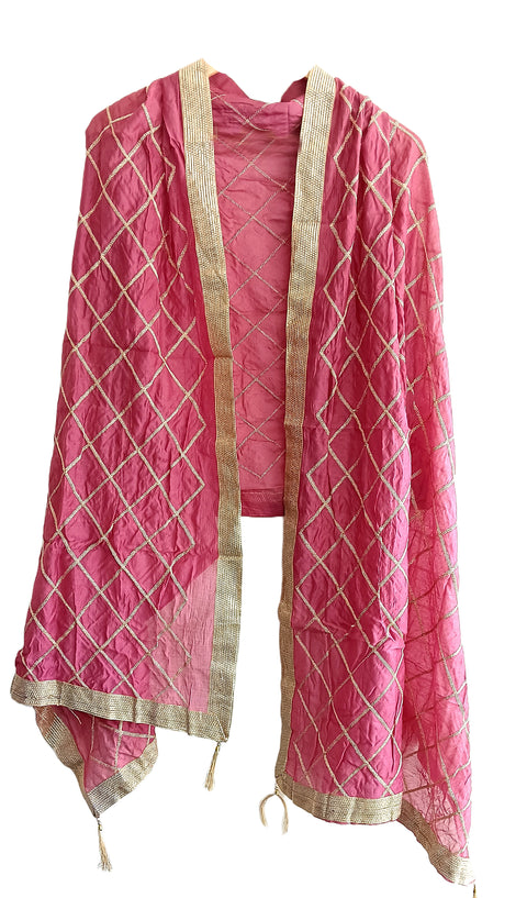 Golden Embroidery Desigen Dupatta Size W 95 Cm X L 210 Cm..