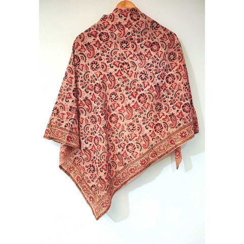 Indian Scarves Women's Kalamkari cotton stole Size  100X100 cm