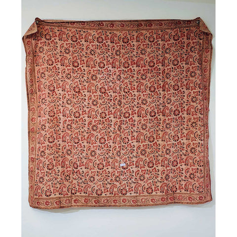 Indian Scarves Women's Kalamkari cotton stole Size  100X100 cm