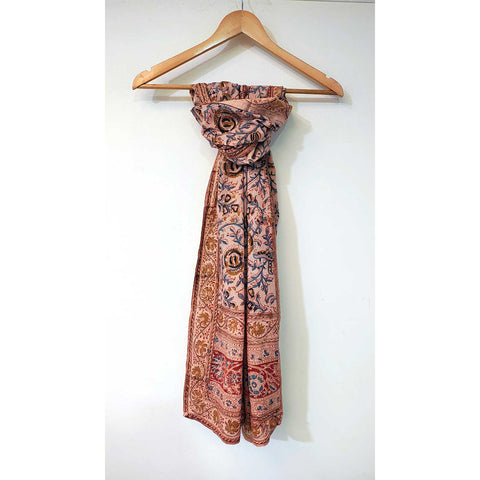 Indian Scarves Women's Kalamkari cotton stole Size  55x194 cm
